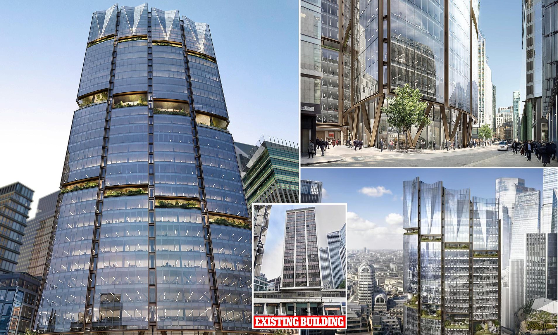 Plans to build plush 34-storey office block to stand out against London skyline with crown feature